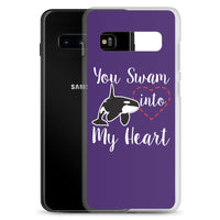 You Swam into My Heart Samsung Case Purple - Splashing Apparel