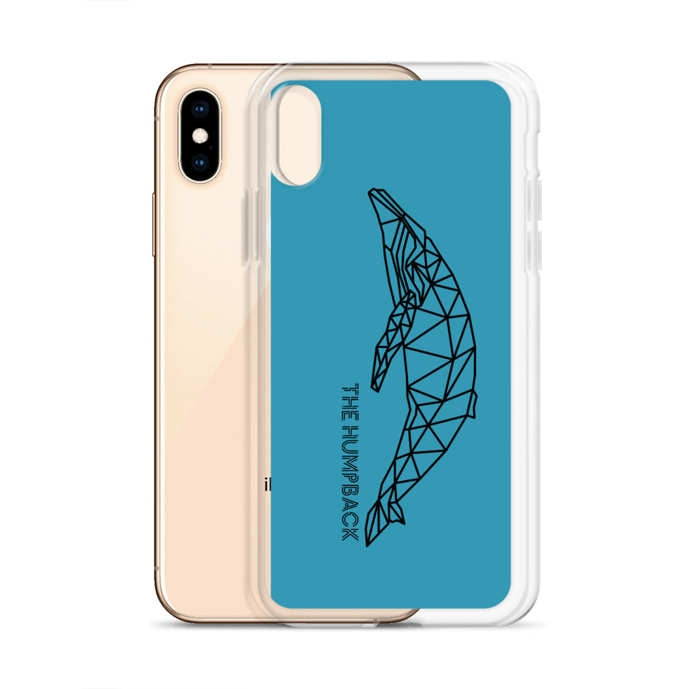 Geometric Humpback iPhone Case Blue - Splashing Apparel