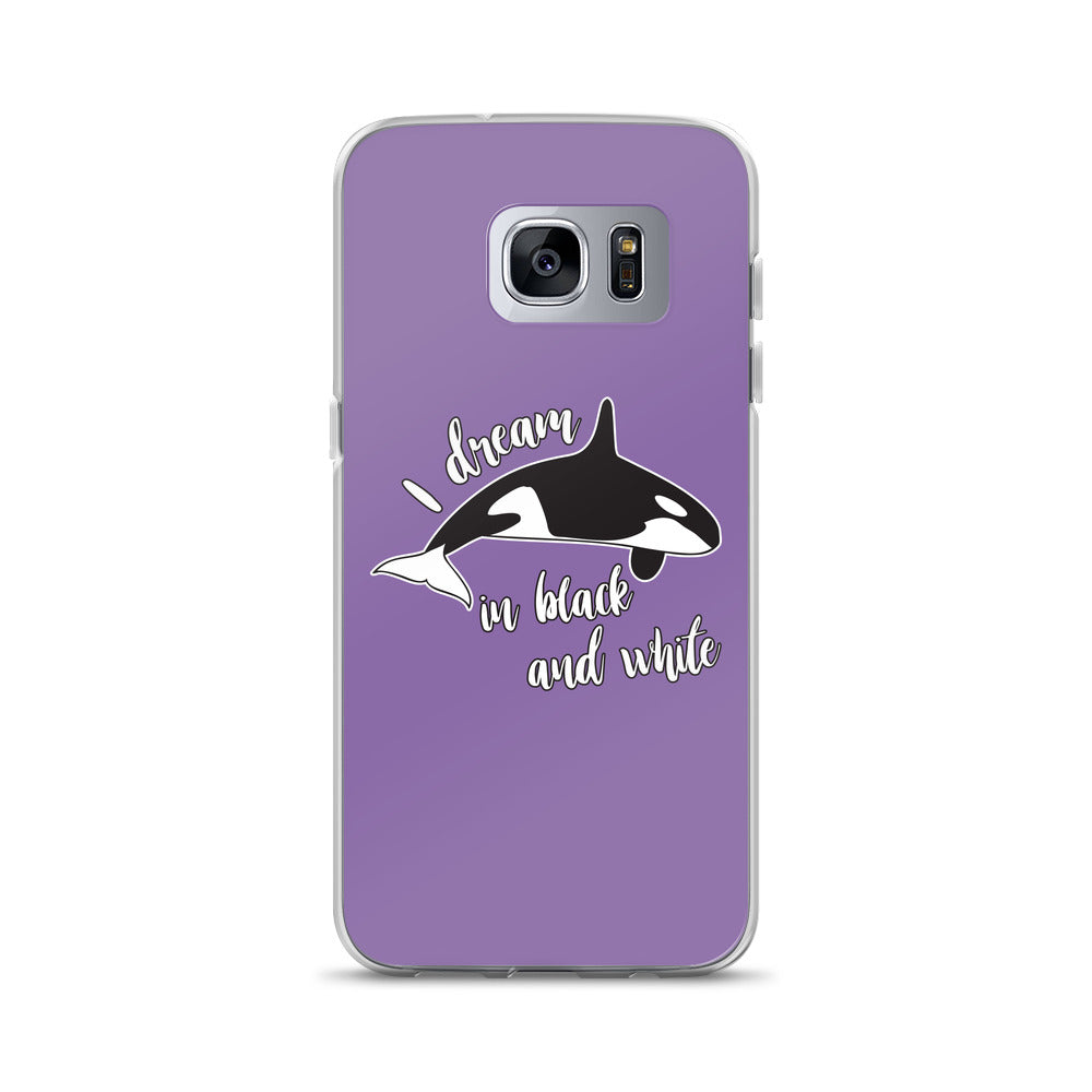 Dream in Black and White Samsung Case Purple - Splashing Apparel