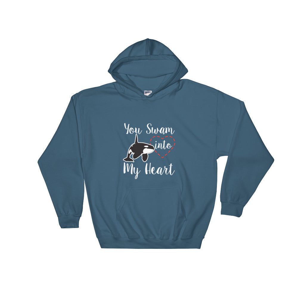 You Swam into My Heart Hoodie - Splashing Apparel
