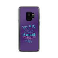 Free in the Sea Samsung Case Purple - Splashing Apparel