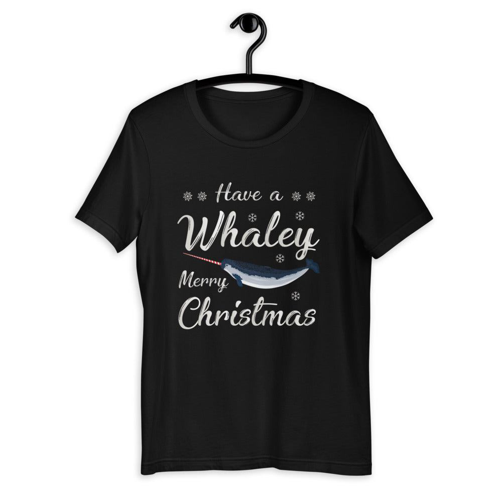 Candy Cane Narwhal T-Shirt - Splashing Apparel