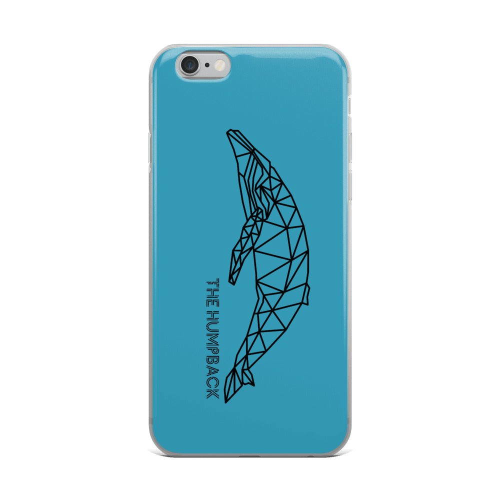 Geometric Humpback iPhone Case Blue - Splashing Apparel