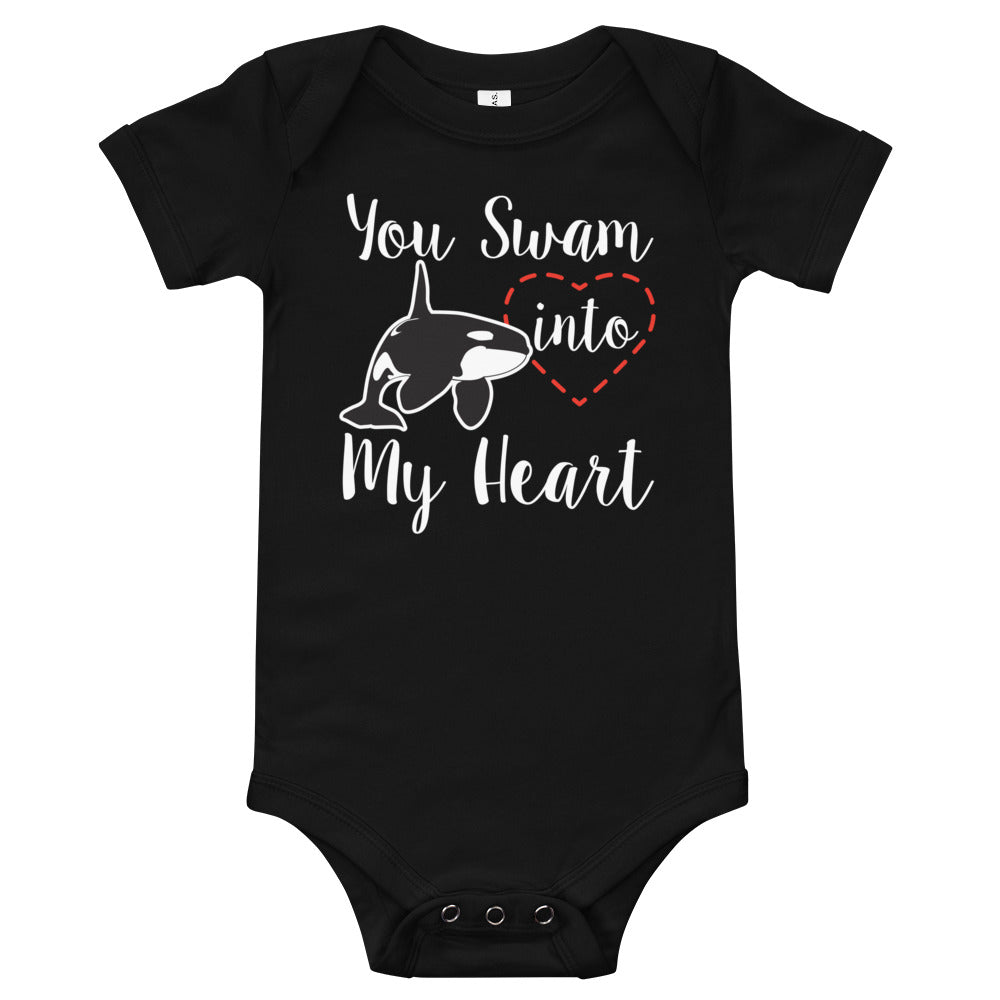 You Swam into My Heart Baby Onesie