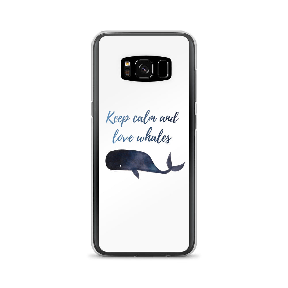 Keep Calm and Love Whales Samsung Case - Splashing Apparel