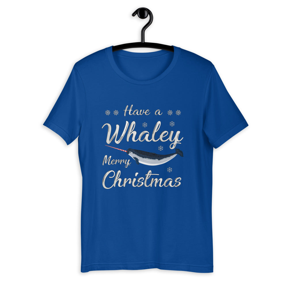 Candy Cane Narwhal T-Shirt - Splashing Apparel