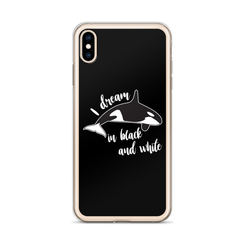 Dream in Black and White iPhone Case Black - Splashing Apparel