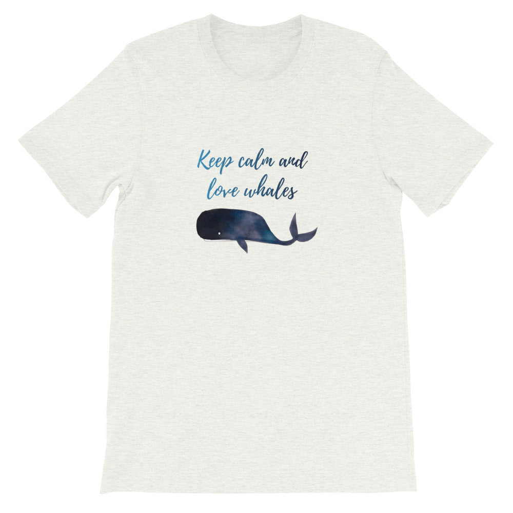 Keep Calm and Love Whales Tshirt - Splashing Apparel