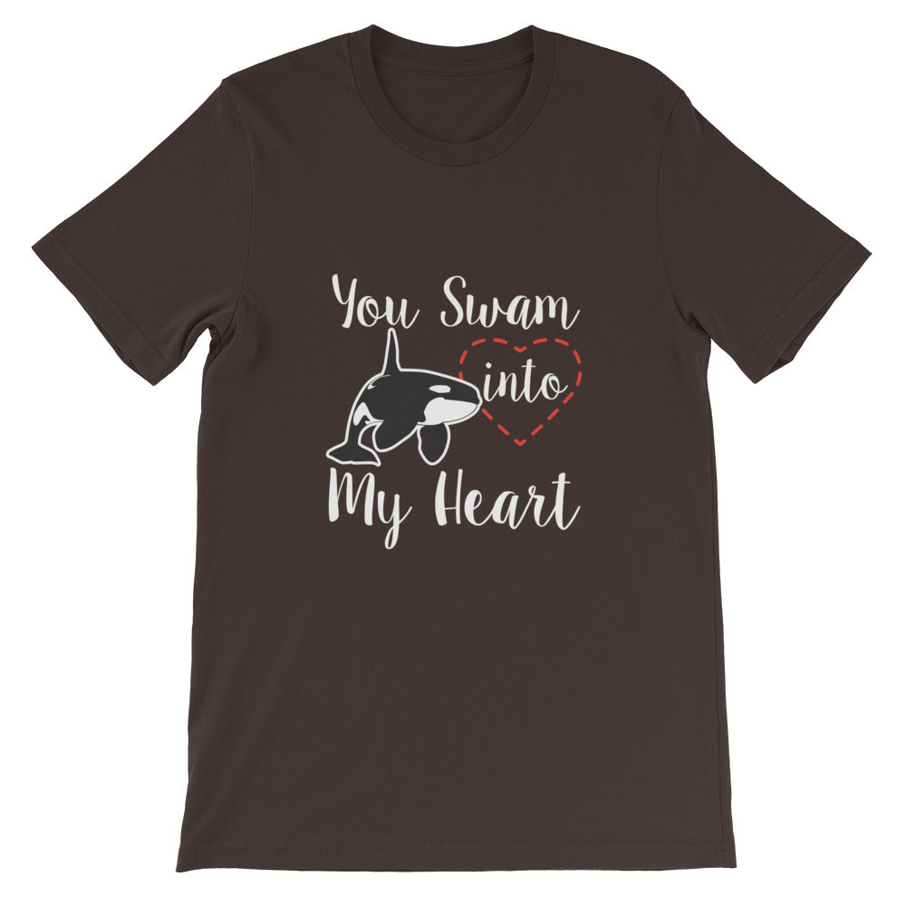 You Swam into My Heart T-Shirt - Splashing Apparel