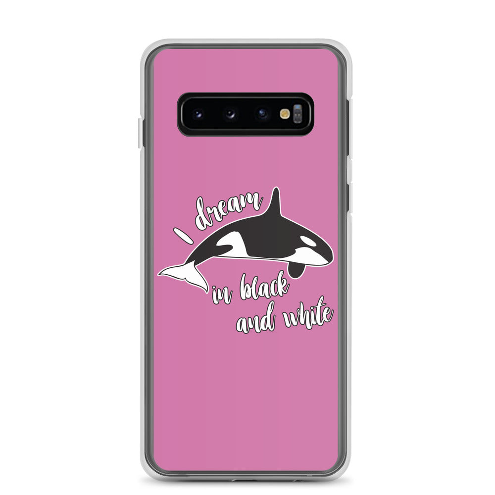 Dream in black and White Samsung Case Pink - Splashing Apparel