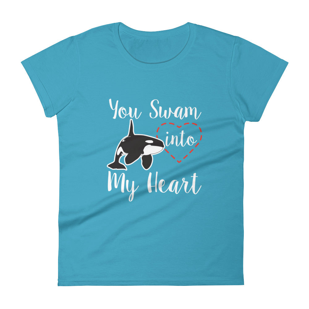 You Swam into My Heart Women's Shirt - Splashing Apparel