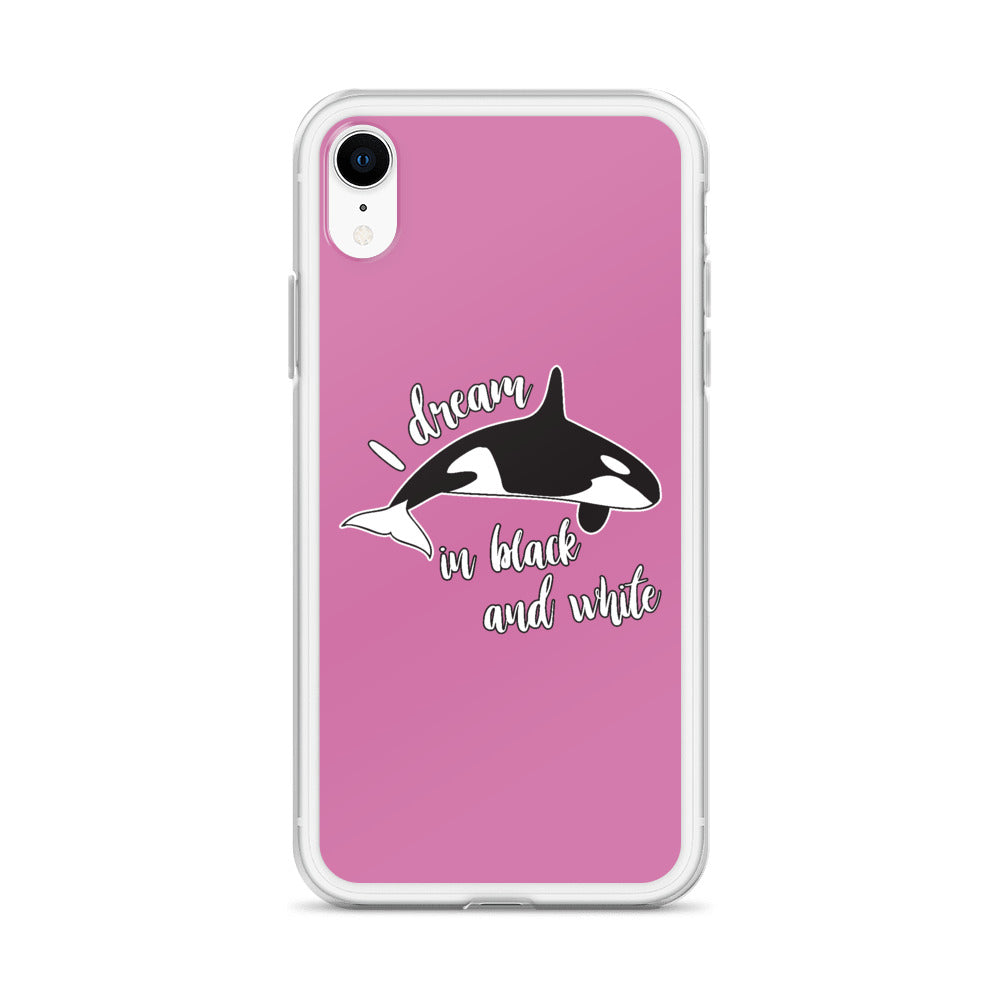 Dream in Black and White iPhone Case Pink - Splashing Apparel