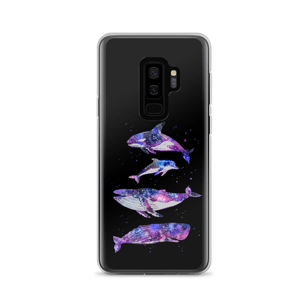 Stary Whales Samsung Case Black - Splashing Apparel