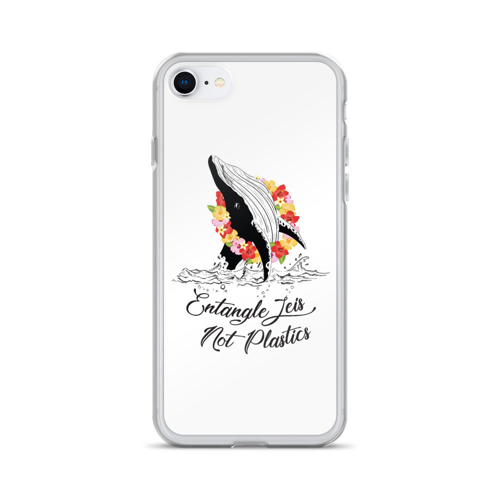Entangle Leis Not Plastics iPhone Case White - Splashing Apparel