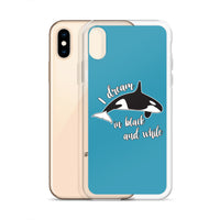 Dream in Black and White iPhone Case Blue - Splashing Apparel