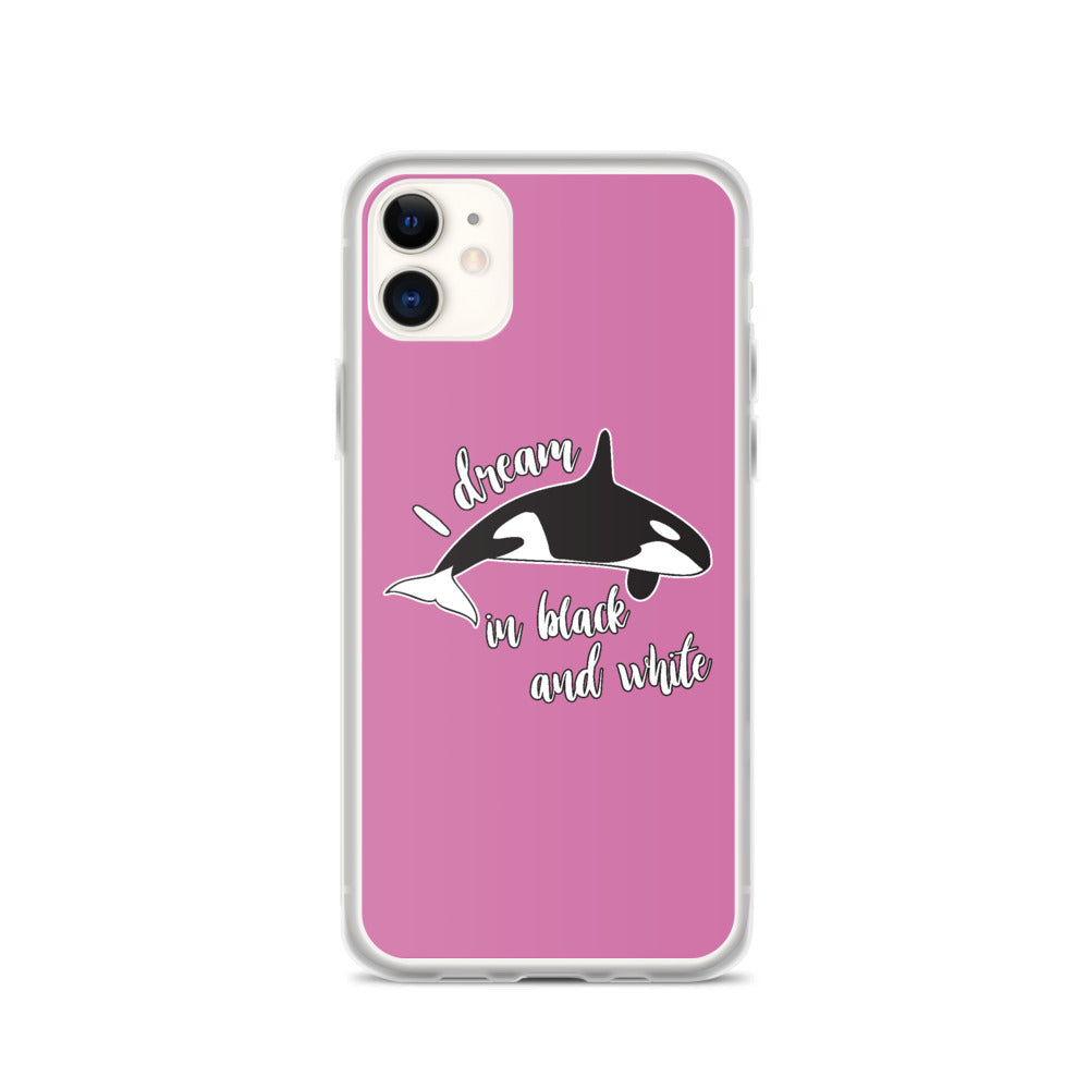 Dream in Black and White iPhone Case Pink - Splashing Apparel