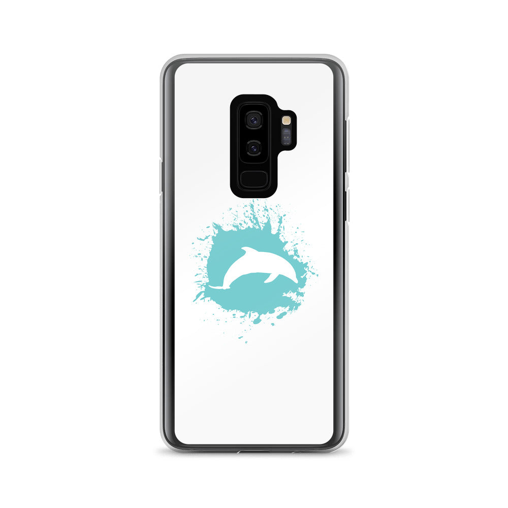 Dolphin Splash Samsung Case White - Splashing Apparel
