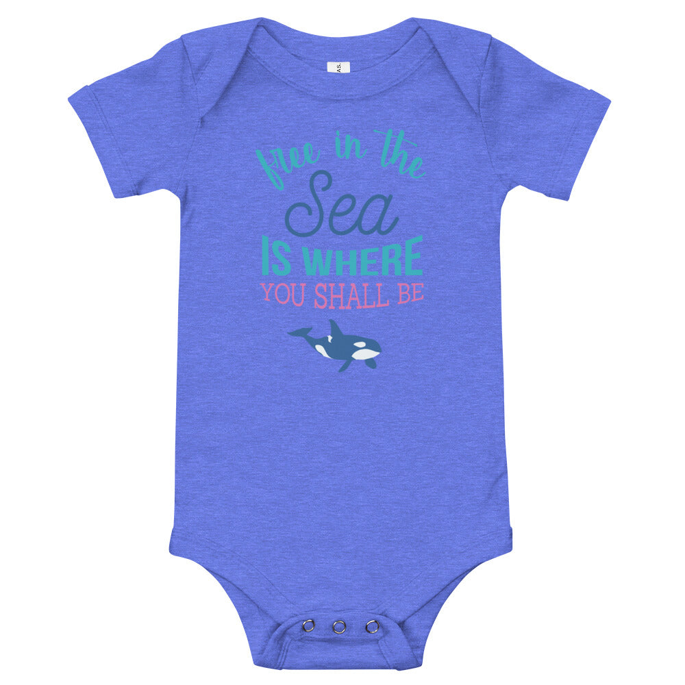 Free in the Sea Baby Onesie