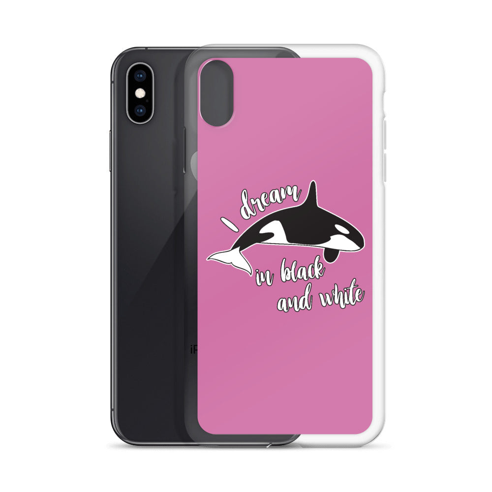 Dream in Black and White iPhone Case Pink - Splashing Apparel