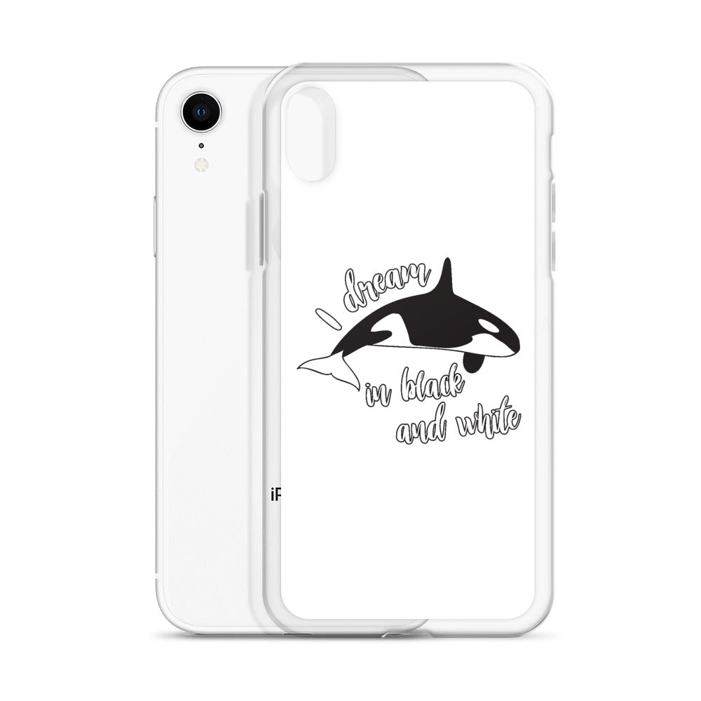 Dream in Black and White iPhone Case White - Splashing Apparel