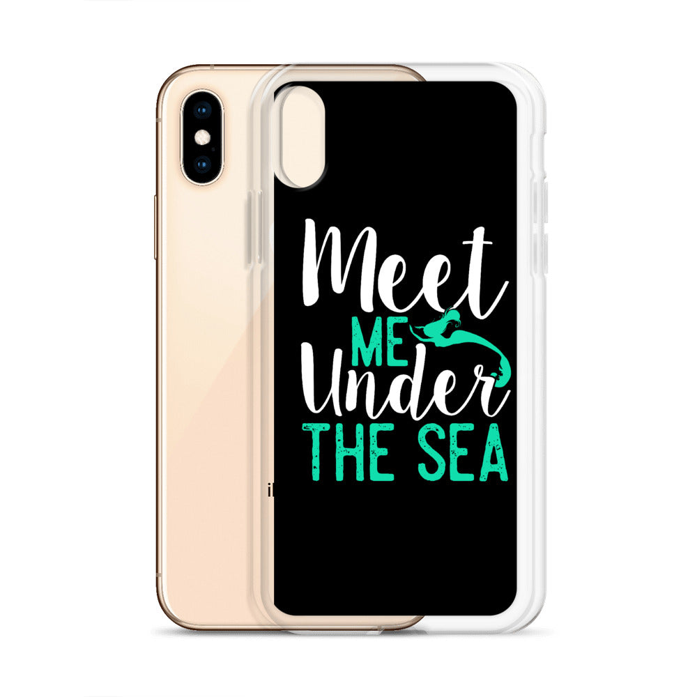 Meet Me Under the Sea iPhone Case Black - Splashing Apparel