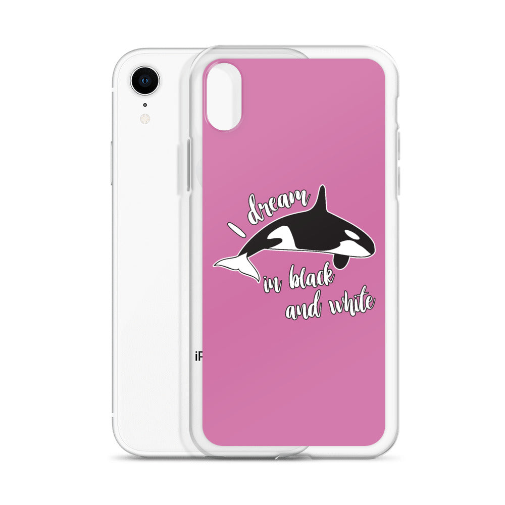 Dream in Black and White iPhone Case Pink - Splashing Apparel
