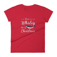Candy Cane Narwhal Women's t-shirt - Splashing Apparel