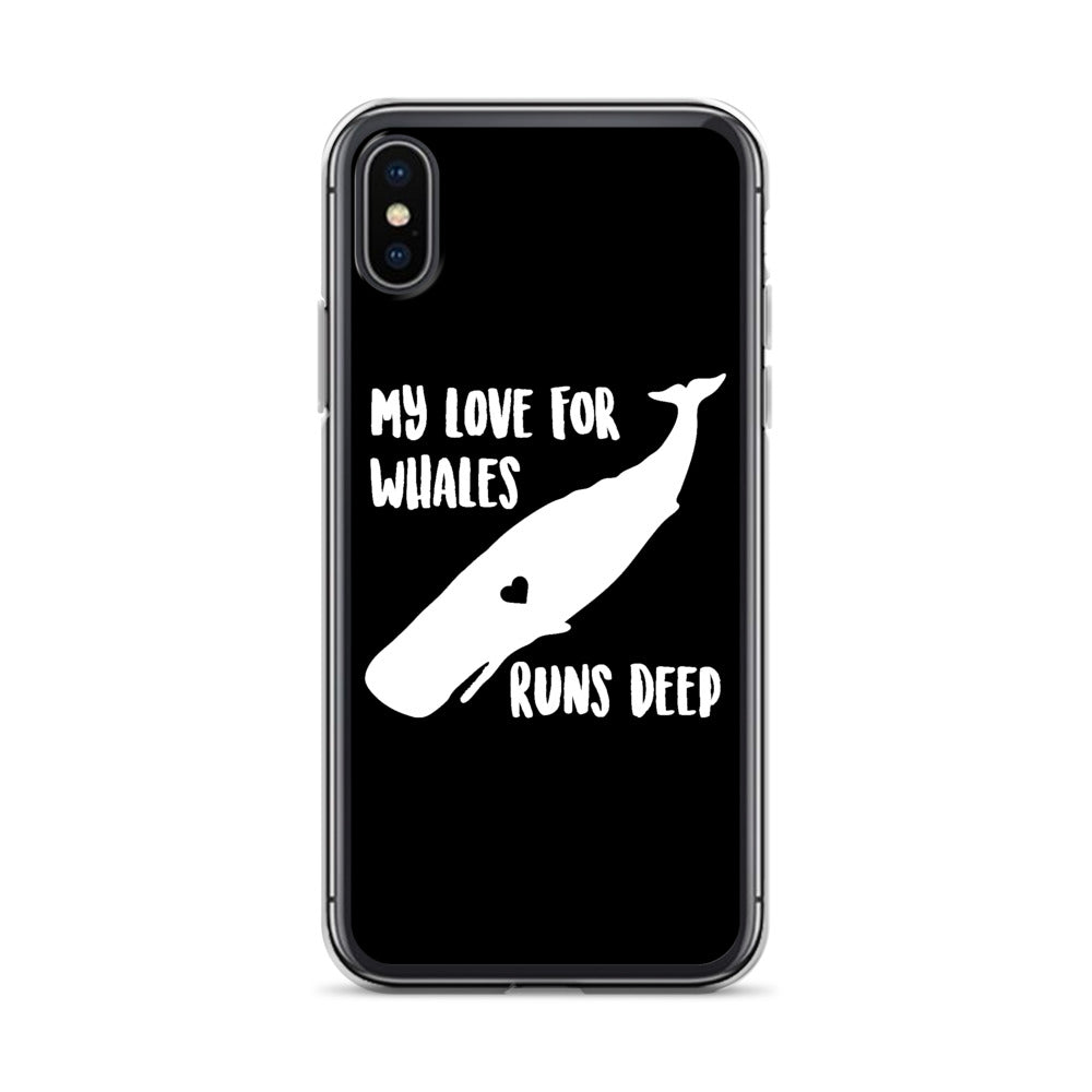 My Love Runs Deep iPhone Case Black - Splashing Apparel