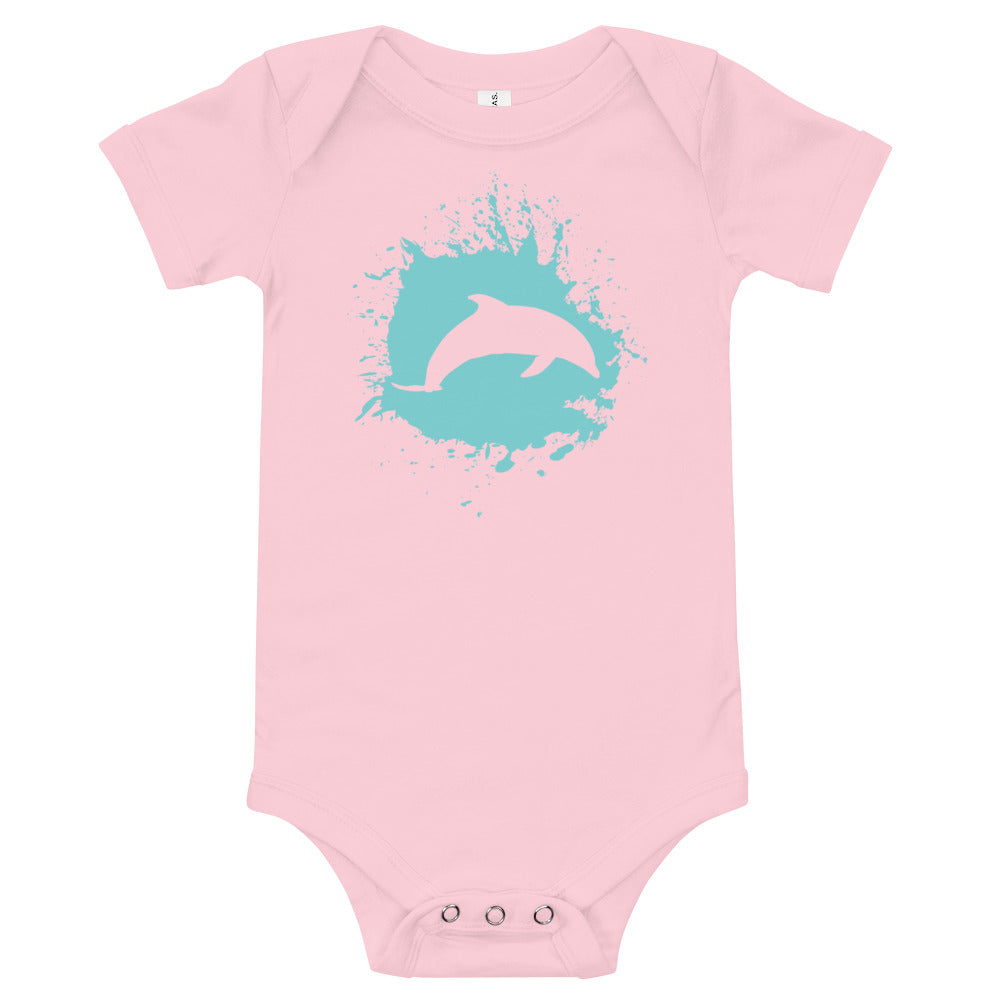 Dolphin Splash Baby Onesie