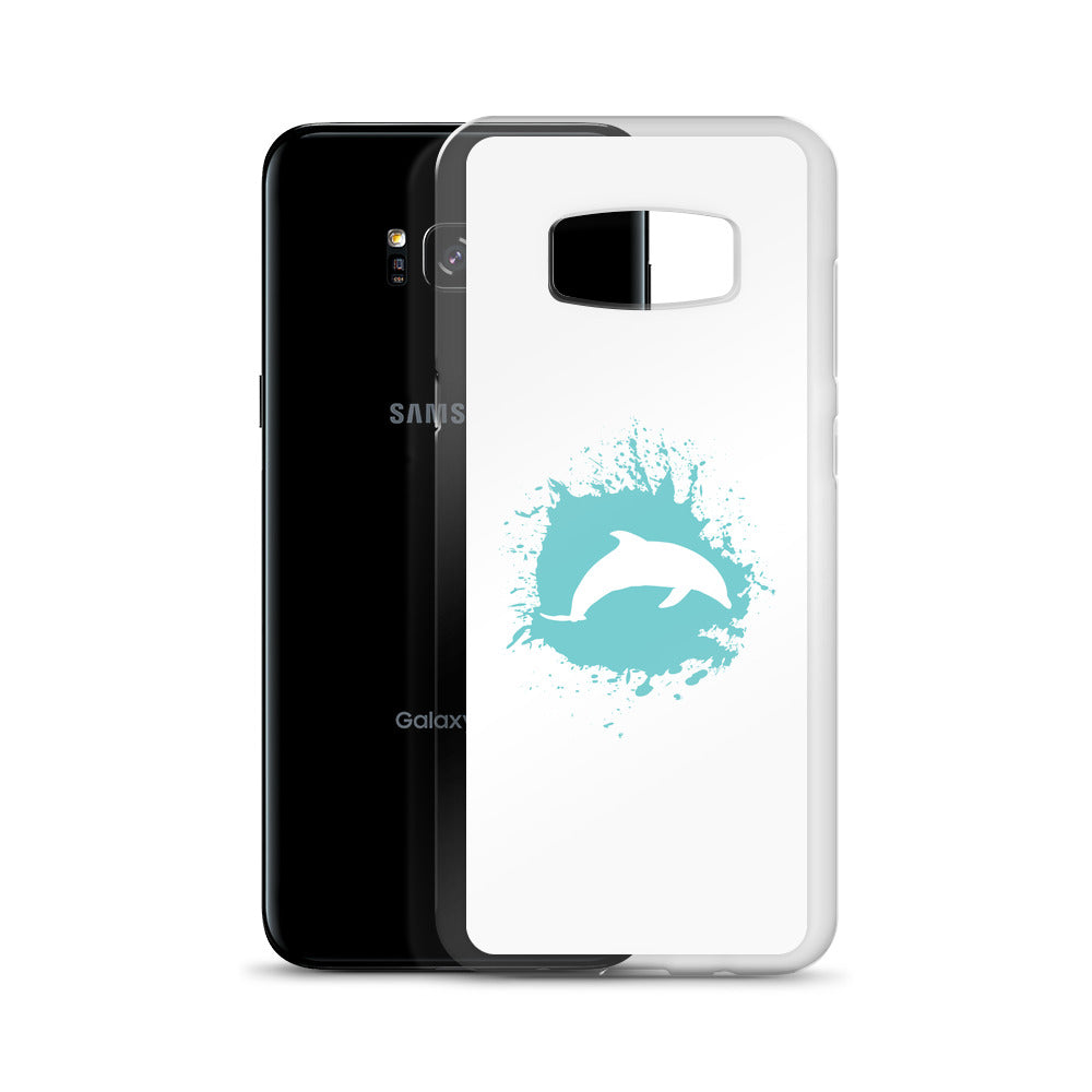 Dolphin Splash Samsung Case White - Splashing Apparel