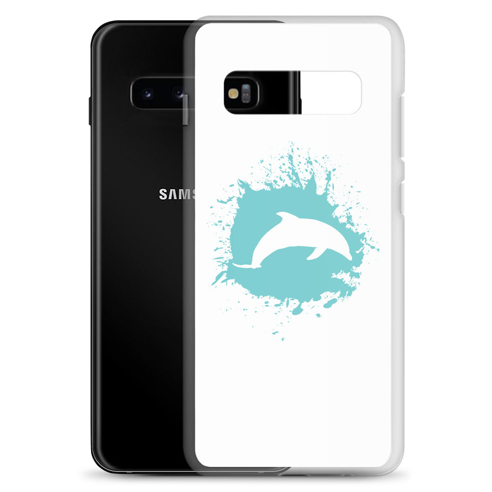 Dolphin Splash Samsung Case White - Splashing Apparel