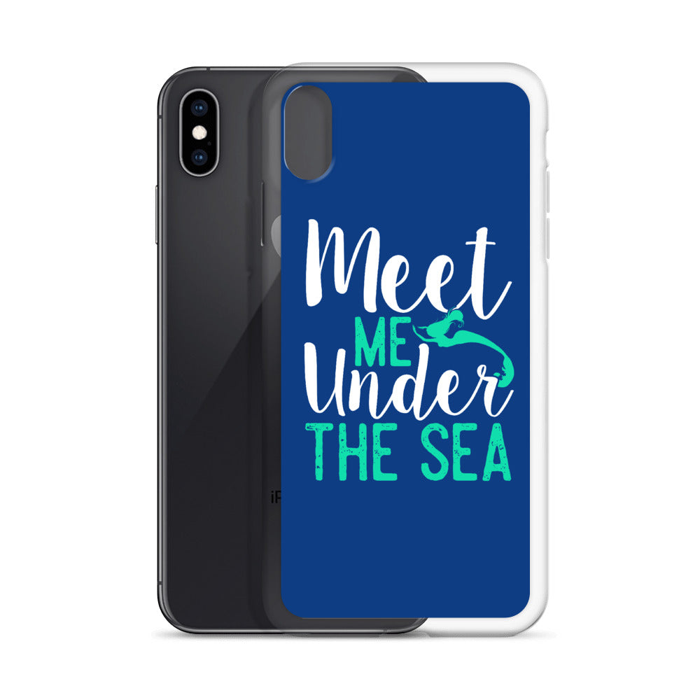 Meet Me Under the Sea iPhone Case Dark Blue - Splashing Apparel
