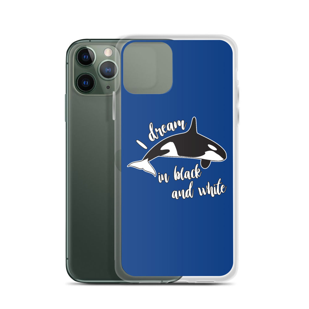 Dream in Black and White iPhone Case Dark Blue - Splashing Apparel