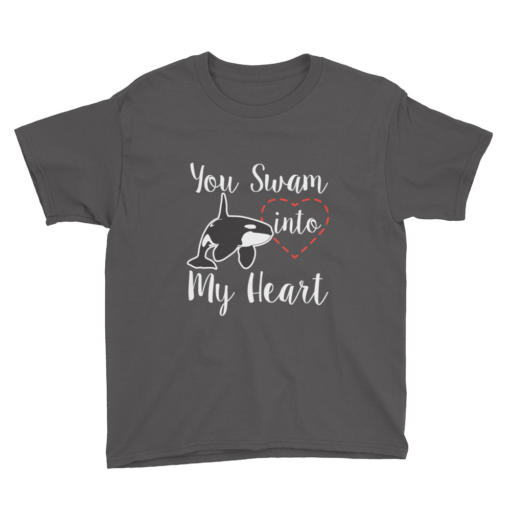 You Swam into My Heart Kids Shirt - Splashing Apparel