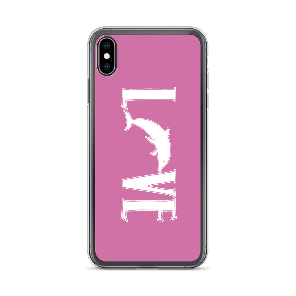 Love Dolphins iPhone Case Pink - Splashing Apparel
