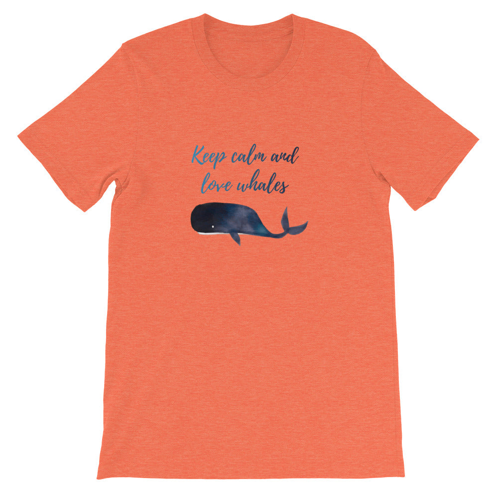 Keep Calm and Love Whales Tshirt - Splashing Apparel
