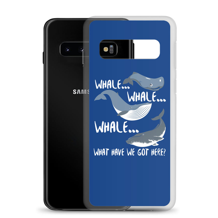 Whale Whale Whale Samsung Case Dark Blue - Splashing Apparel