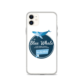 Blue Whale iPhone Case White - iPhone 11