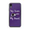 You Swam into My Heart iPhone Case Purple - Splashing Apparel