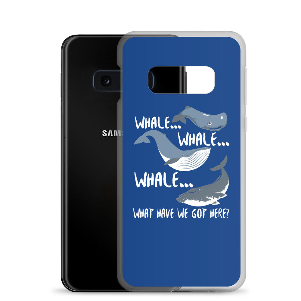 Whale Whale Whale Samsung Case Dark Blue - Splashing Apparel