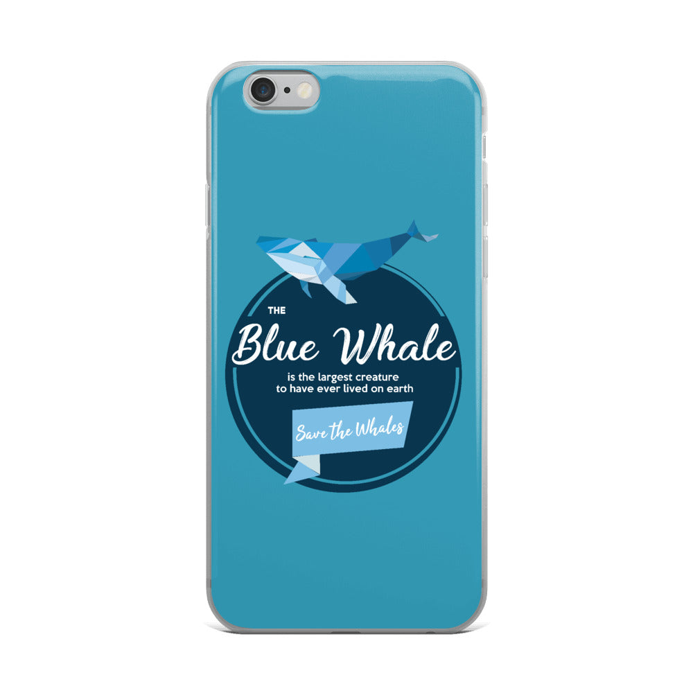 Blue Whale iPhone Case Blue - Splashing Apparel