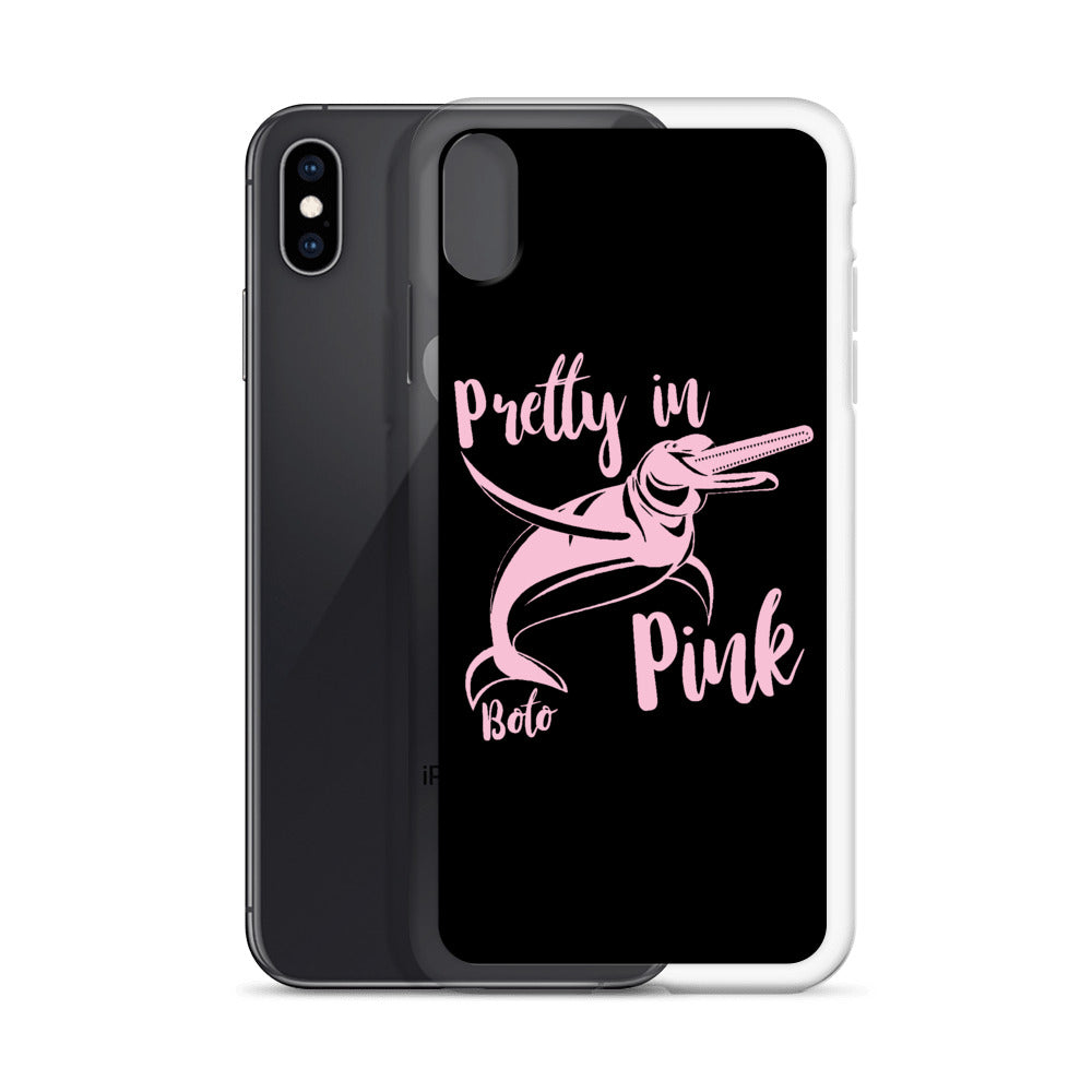 Pretty in Pink iPhone Case Black - Splashing Apparel