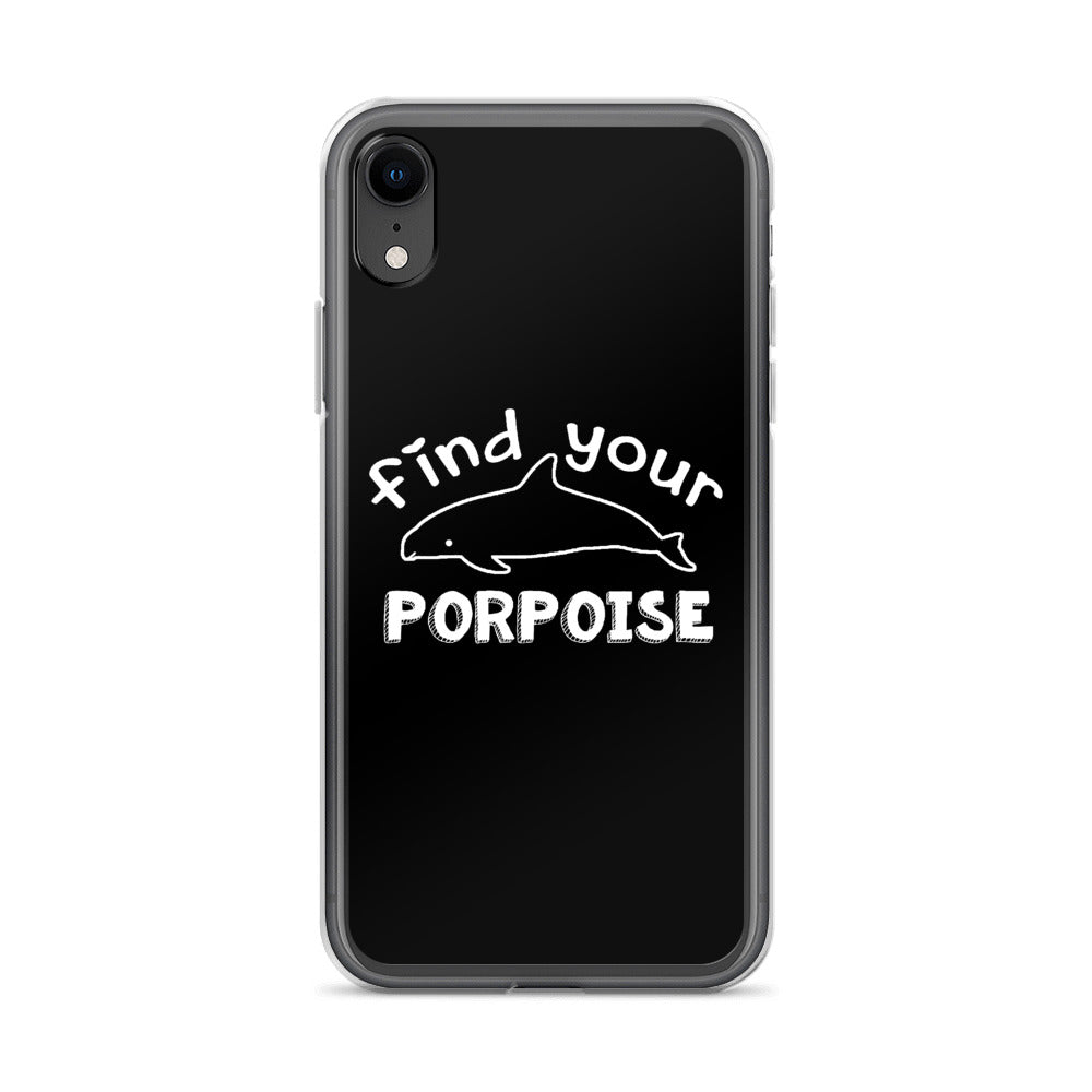 Find Your Porpoise iPhone Case Black - Splashing Apparel
