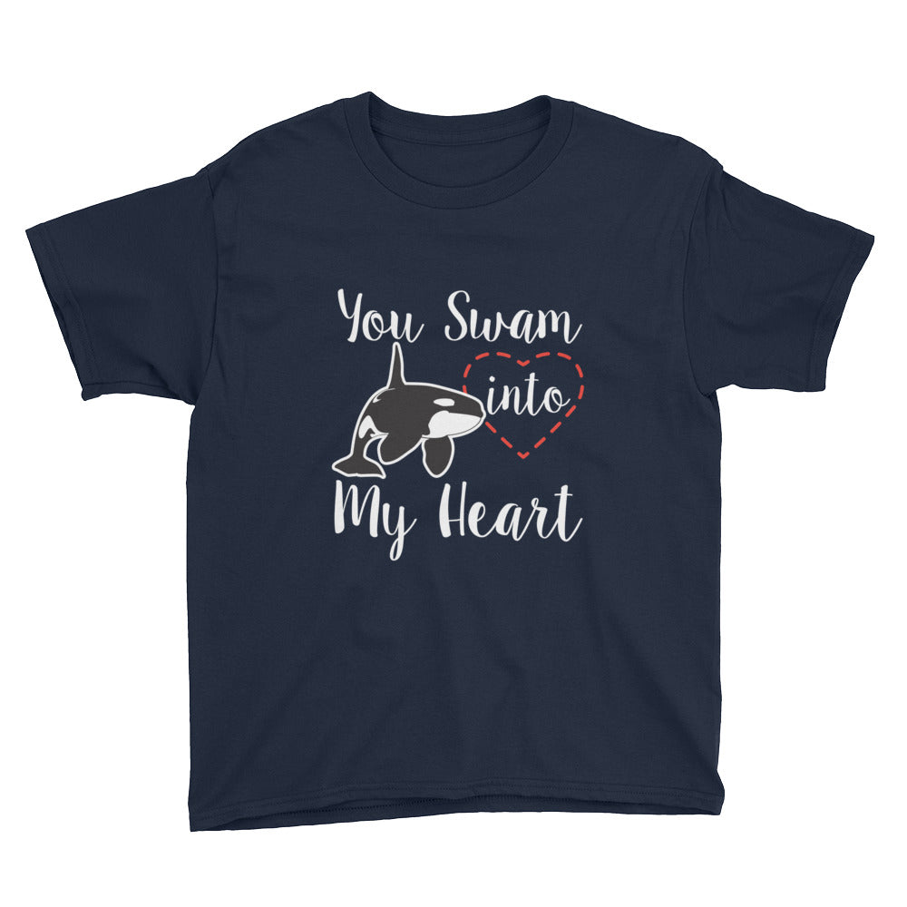 You Swam into My Heart Kids Shirt - Splashing Apparel