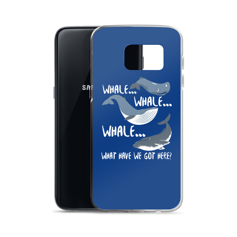 Whale Whale Whale Samsung Case Dark Blue - Splashing Apparel