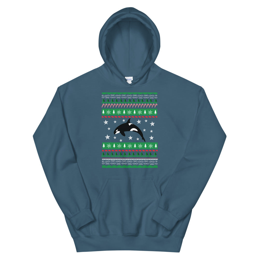 Festive Orca Hoodie - Splashing Apparel