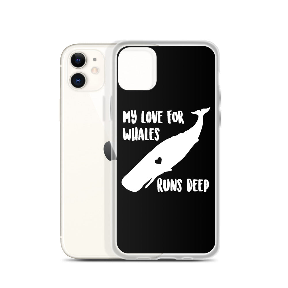 My Love Runs Deep iPhone Case Black - Splashing Apparel