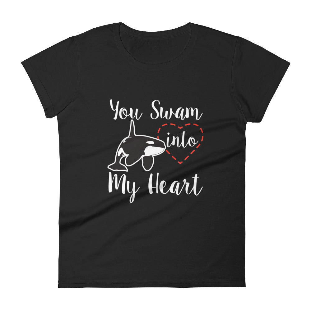 You Swam into My Heart Women's Shirt - Splashing Apparel