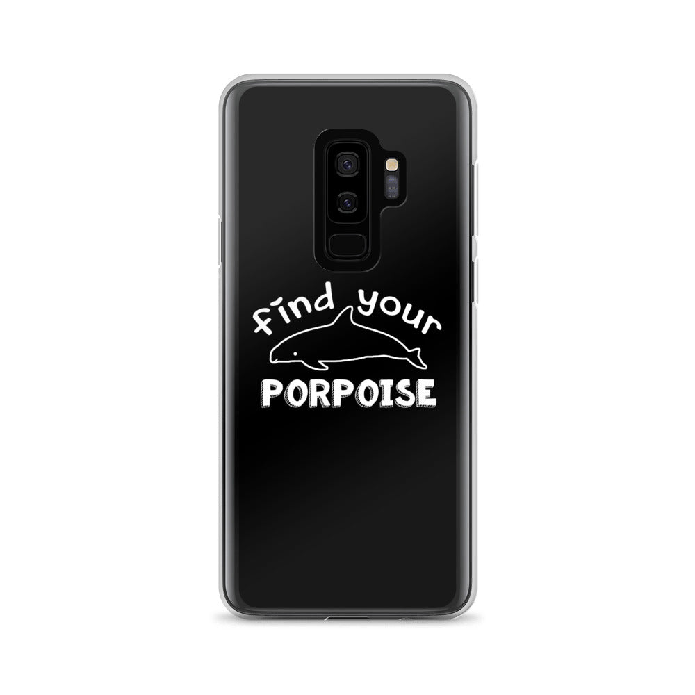 Find Your Porpoise Samsung Case Black - Splashing Apparel