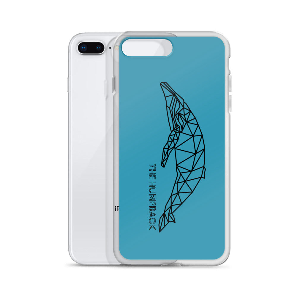 Geometric Humpback iPhone Case Blue - Splashing Apparel
